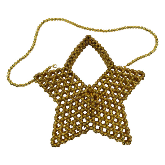 Gold Beaded Star Bag